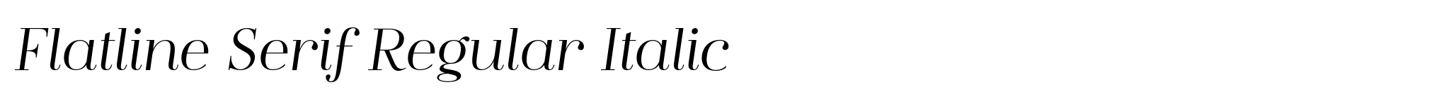 Flatline Serif Regular Italic image